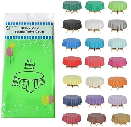Apple Green Round Table Covers, 84", 6 Pack