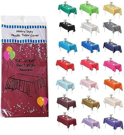 Burgundy Rectangle Table Covers, 54" x 108"