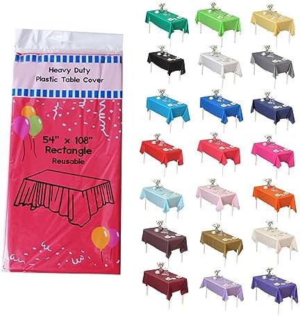 Coral Rectangle Table Covers, 54" x 108", 6 Pack