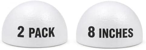 Craft Foam Half Balls, 8", 2 Pack