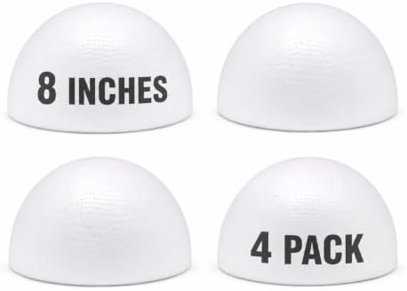 Craft Foam Half Balls, 8", 4 Pack