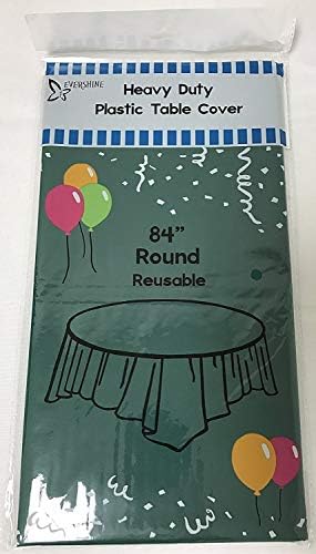 Hunter Green Round Table Covers, 84", 6 Pack