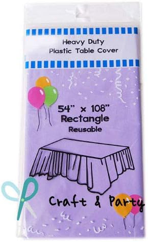 Lavender Rectangle Table Covers, 54" x 108", 12 Pack