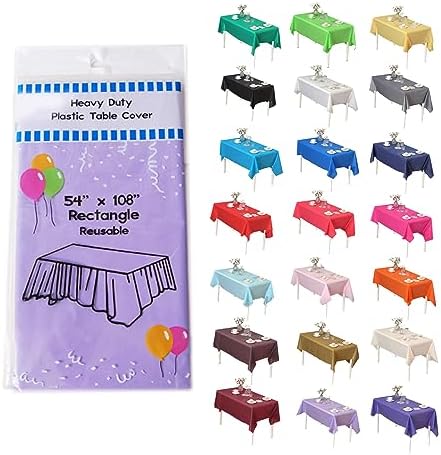Lavender Rectangle Table Covers, 54" x 108", 6 Pack