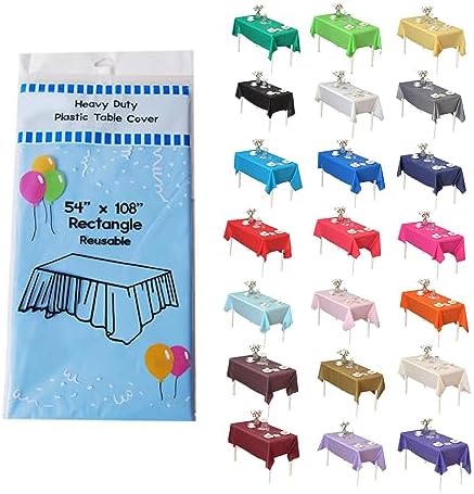 Light Blue Rectangle Table Covers, 54" x 108"