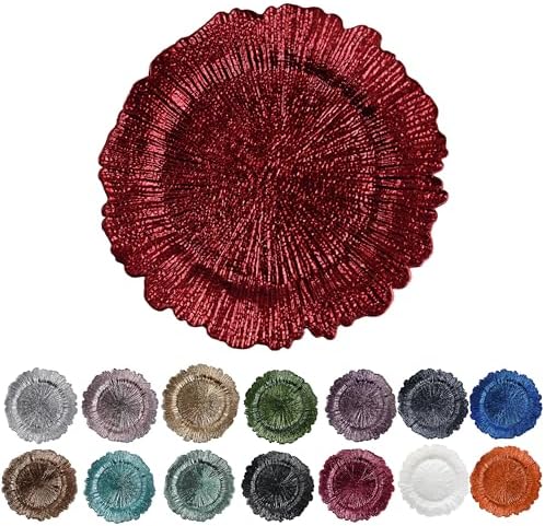 Red Charger Plates, 13", 12 Pack